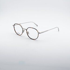 Dior DIORBLACKSUITO R3U F500 Eyeglasses Silver/Havana 49mm Round Frame